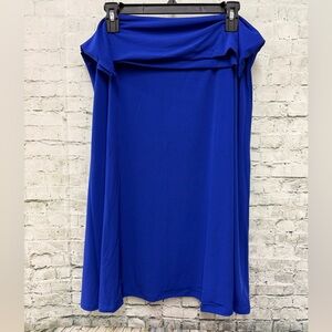 Zenana plus size a line Vibrant Blue skirt NEW